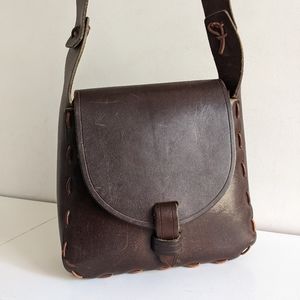 Vintage Bort Carleton tooled leather bag Bohemian